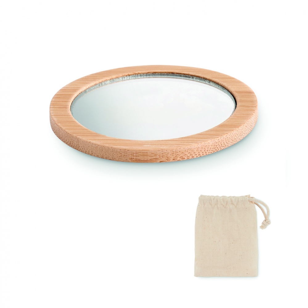 Logotrade promotional items photo of: Bamboo make-up mirror