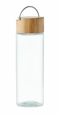 Logotrade promotional gifts photo of: Glass bottle 500ml bamboo lid