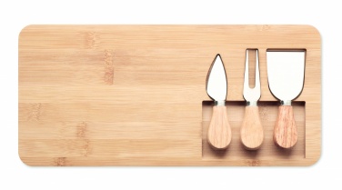 Logotrade promotional giveaways photo of: Bamboo Cheese board set Leipzig