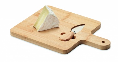 Logo trade corporate gift photo of: Cheese board set in bamboo Bremen