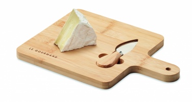 Logotrade corporate gift image of: Cheese board set in bamboo Bremen