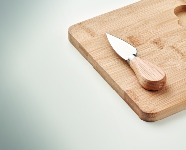 Logotrade promotional item picture of: Cheese board set in bamboo Bremen