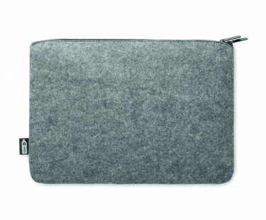 Logo trade business gifts image of: RPET felt zipped laptop bag