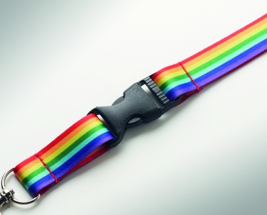 Logo trade promotional product photo of: Rainbow RPET lanyard