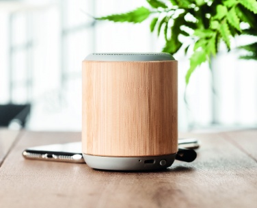 Logo trade business gifts image of: 5.3 wireless bamboo speaker