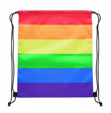 Logotrade business gift image of: Rainbow RPET drawstring bag