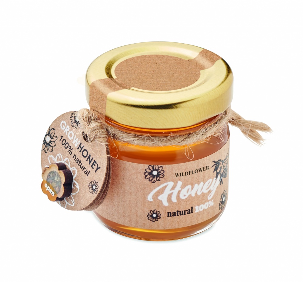 Logotrade promotional giveaway picture of: Wildflower honey jar 50 gr