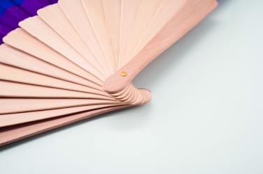 Logo trade promotional gifts image of: Rainbow wooden hand fan