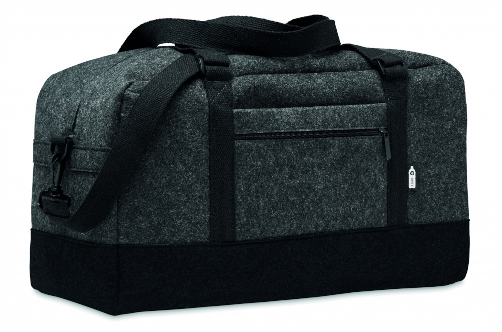 Logo trade promotional giveaways image of: RPET felt weekend bag