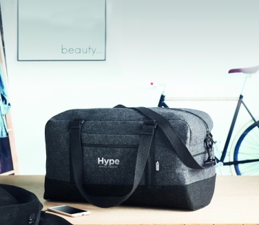 Logo trade advertising products image of: RPET felt weekend bag