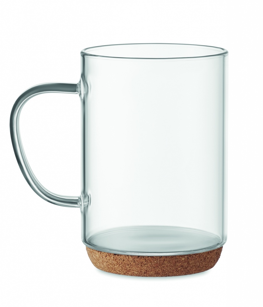 Logotrade promotional product picture of: Glass mug 400ml with cork base