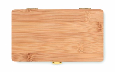 Logo trade promotional gift photo of: 21 pcs tool set in bamboo case