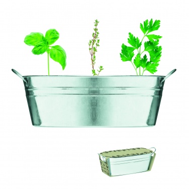 Logotrade promotional gift image of: Zinc tub with 3 herbs seeds