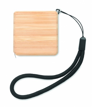 Logo trade corporate gifts picture of: Measuring tape in bamboo 1m