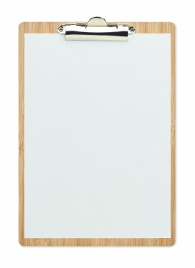 Logo trade promotional items picture of: A4 bamboo clipboard