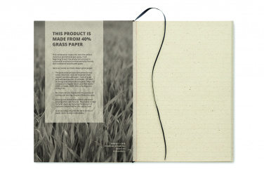 Logo trade business gifts image of: A5 grass notebook 80 lined