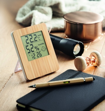 Logotrade corporate gift picture of: Bamboo weather station