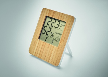 Logo trade promotional items image of: Bamboo weather station
