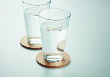 Logotrade promotional products photo of: Set of 6 bamboo coasters