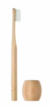 Logotrade promotional item picture of: Bamboo tooth brush with stand