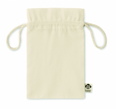 Logo trade promotional items image of: Small organic cotton gift bag