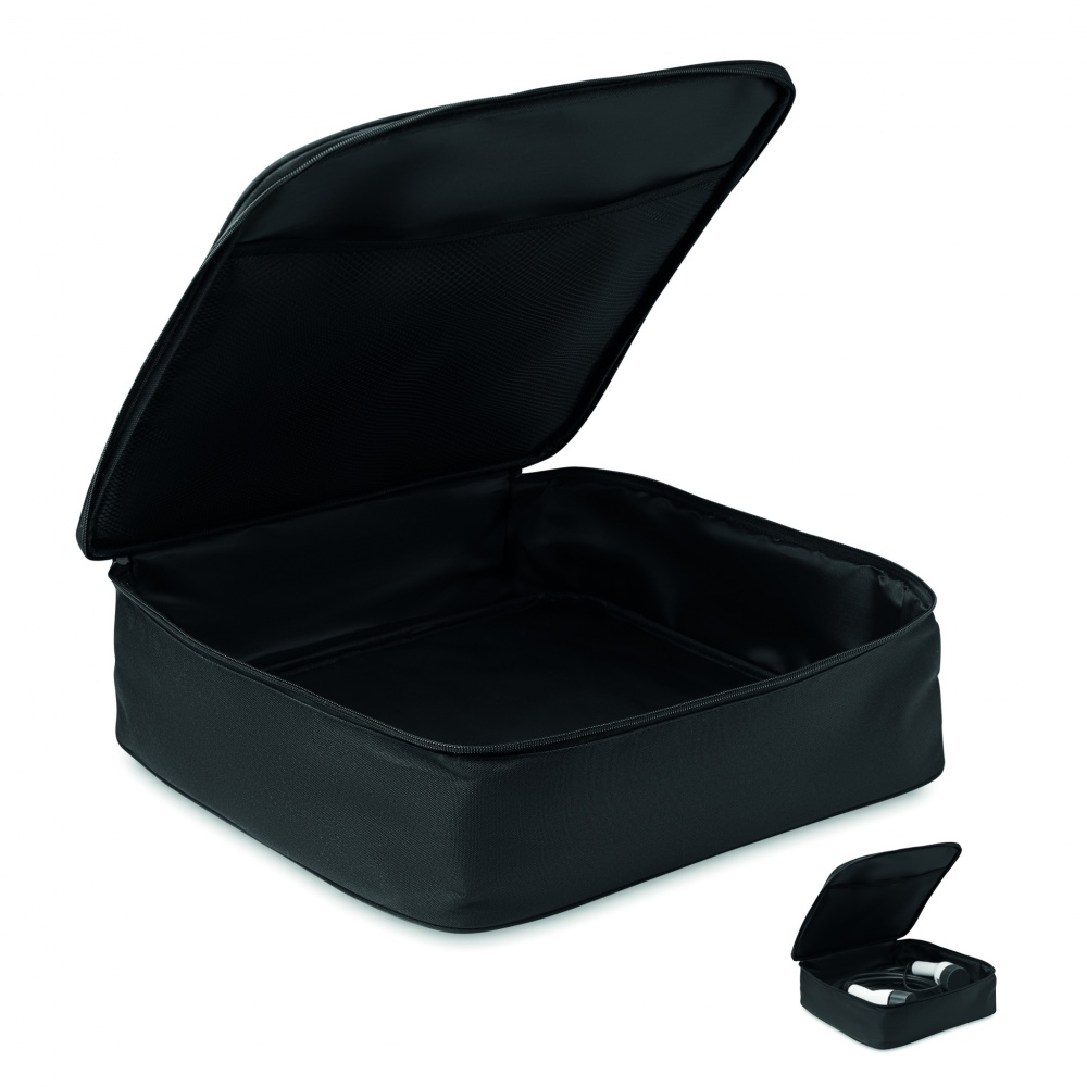 Logo trade promotional products image of: 600D RPET cable car bag
