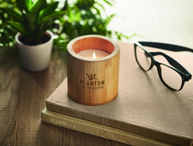 Logo trade business gift photo of: Plant based wax candle 160 gr