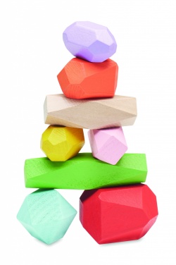 Logotrade advertising product image of: 8 stacking wood rocks in pouch