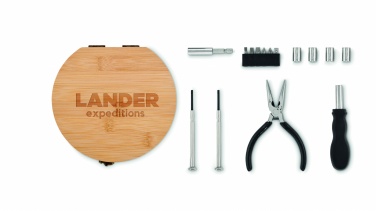 Logotrade advertising product picture of: 15 piece tool set bamboo case