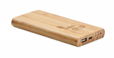 Logo trade promotional products image of: 6000 mAh Bamboo power bank