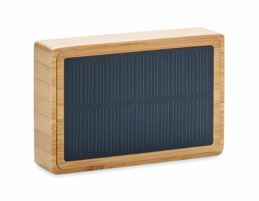 Logotrade promotional item image of: Solar bamboo wireless speaker