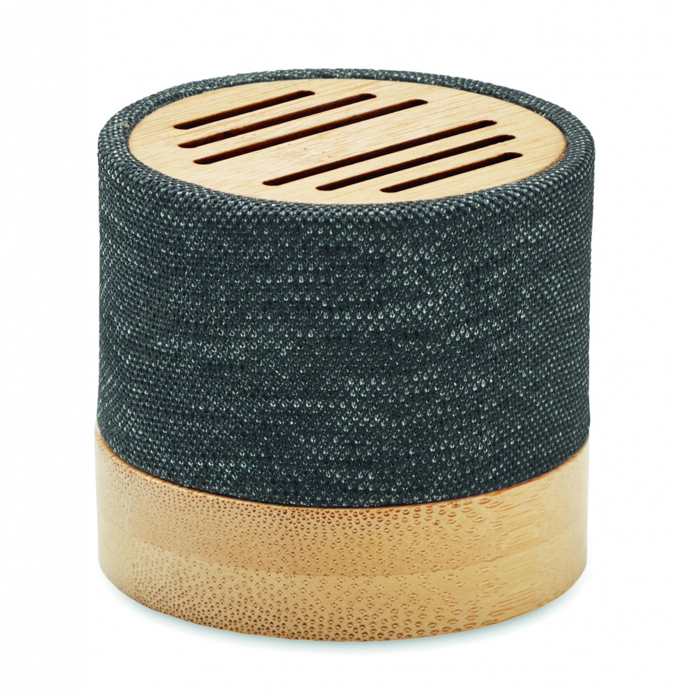 Logotrade promotional item image of: Bamboo RPET wireless speaker