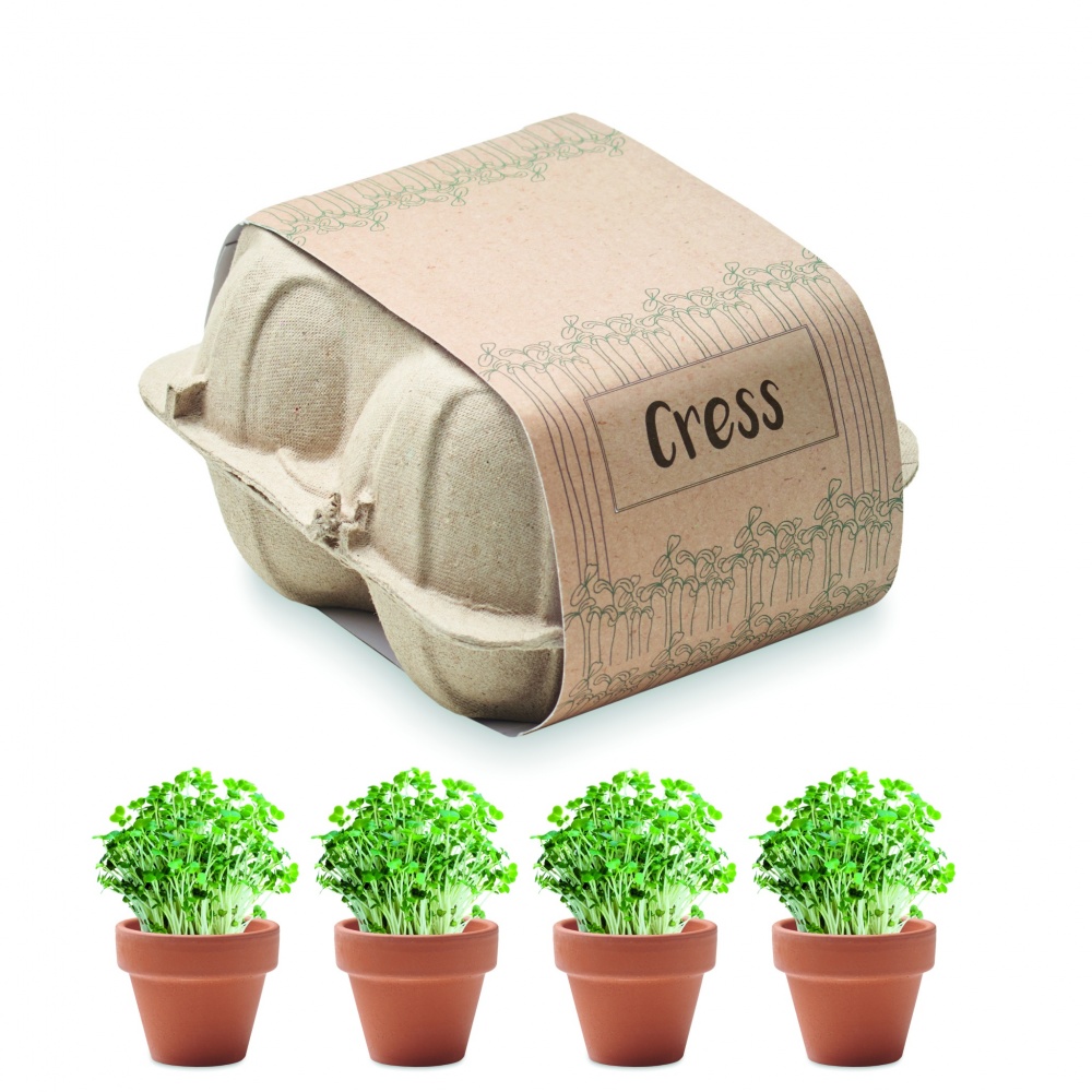 Logo trade promotional merchandise picture of: Egg carton growing kit