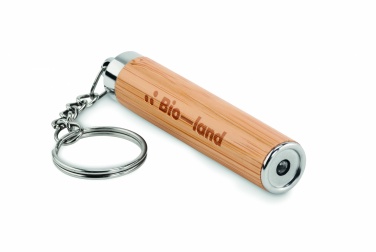 Logo trade promotional products image of: Mini bamboo torch with keyring