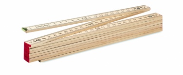 Logo trade promotional items image of: Carpenter ruler in wood 2m