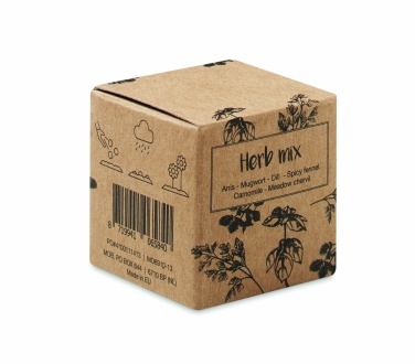 Logo trade promotional giveaways image of: Herb seed bomb in carton box