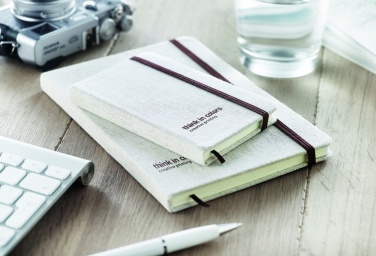 Logotrade promotional gift image of: A6 canvas notebook lined