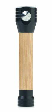 Logotrade promotional merchandise picture of: 3-in-1 bamboo flashlight with an emergency hammer and seatbelt cutter