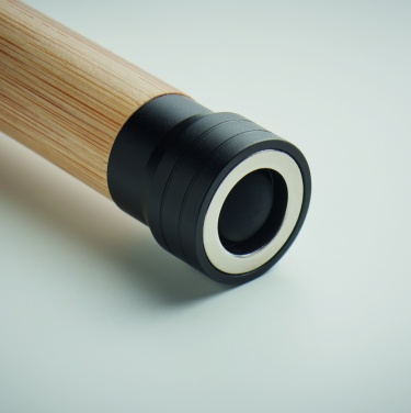 Logotrade promotional gift image of: 3-in-1 bamboo flashlight with an emergency hammer and seatbelt cutter