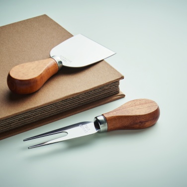 Logo trade promotional giveaway photo of: Set of 4 cheese knives