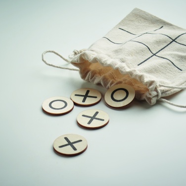 Logo trade promotional merchandise image of: Wooden tic tac toe