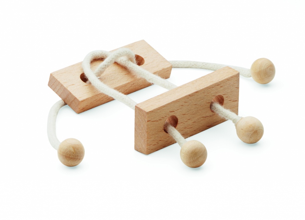 Logo trade promotional merchandise photo of: Wooden brain teaser rectangle