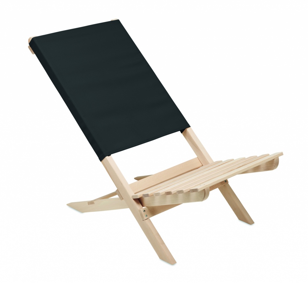 Logotrade corporate gift image of: Foldable wooden beach chair