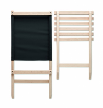 Logo trade promotional merchandise photo of: Foldable wooden beach chair
