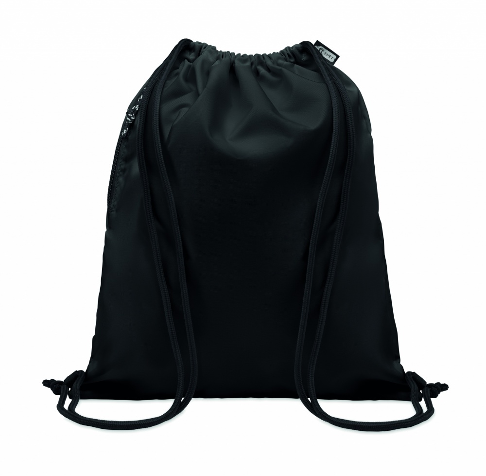 Logotrade business gift image of: Large drawstring bag 300D RPET
