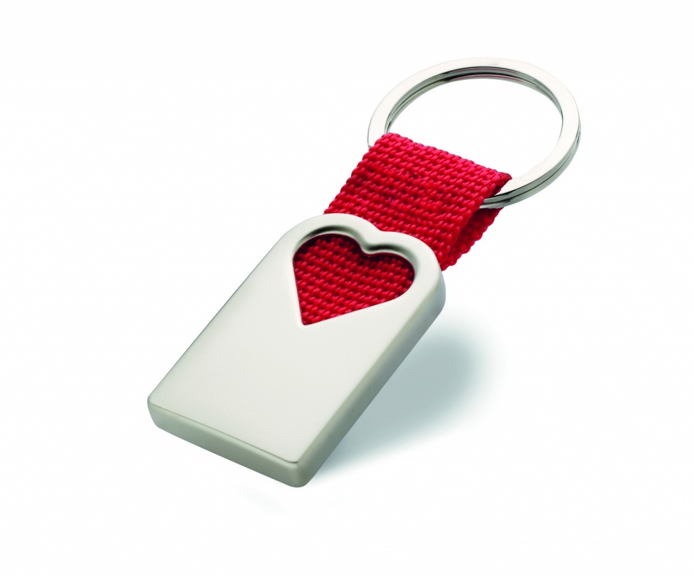 Logotrade promotional merchandise photo of: Heart metal key ring Kemi