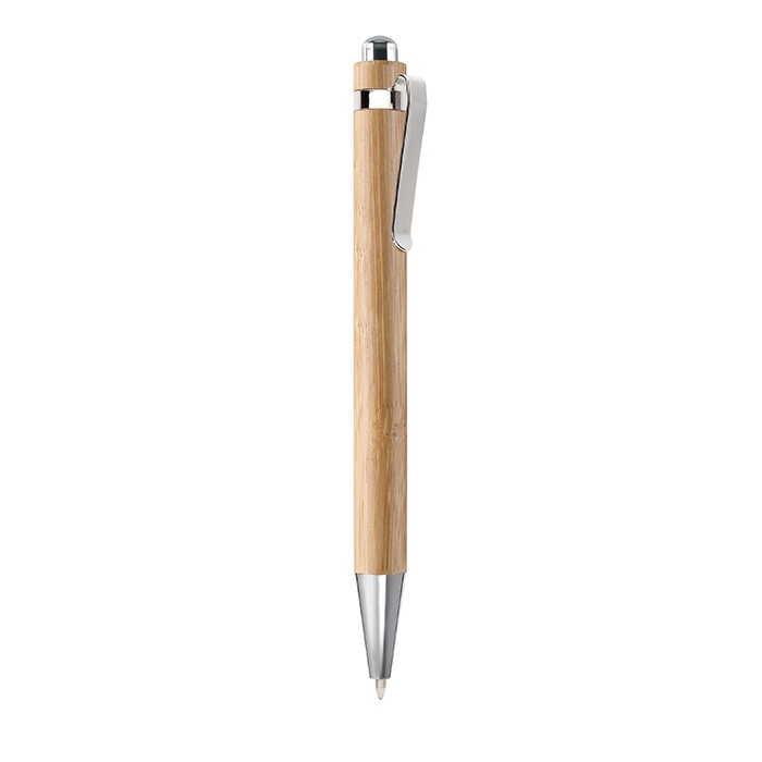 Logo trade promotional gift photo of: Bamboo automatic ball pen