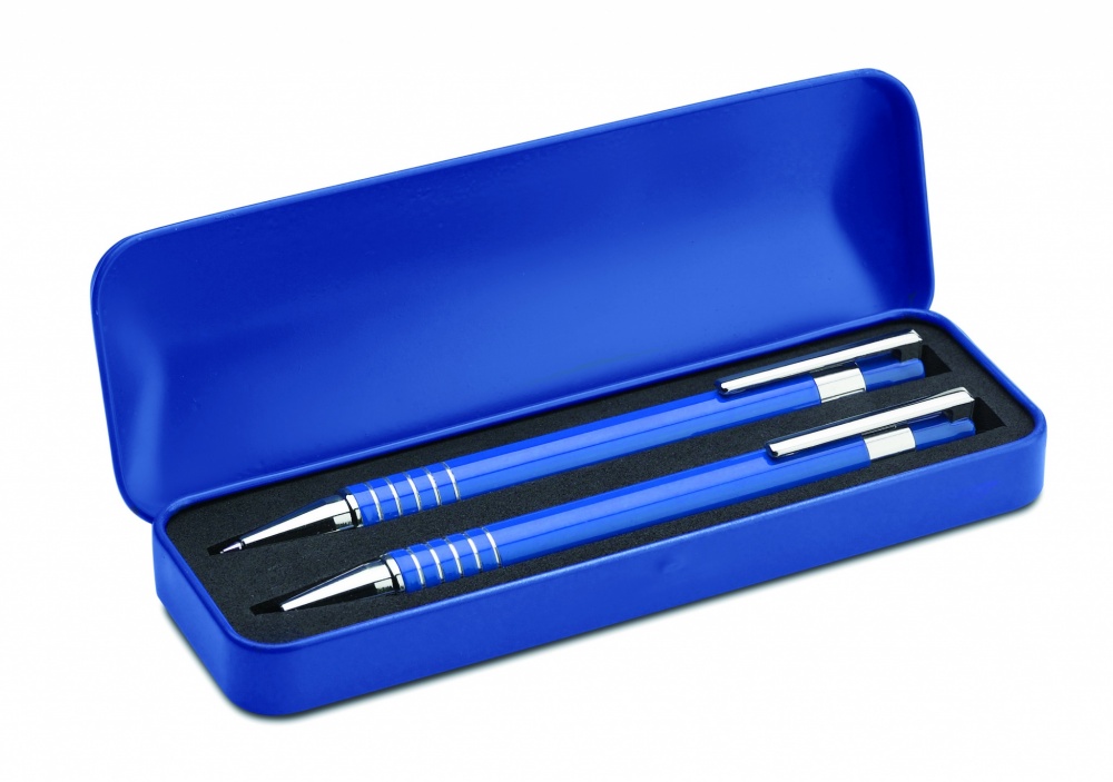 Logo trade corporate gift photo of: Ball pen set in metal box