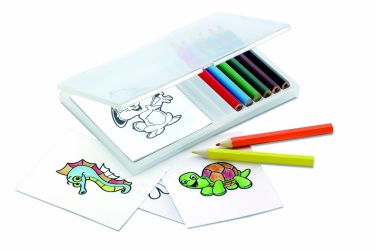 Logo trade promotional giveaway photo of: Wooden pencil colouring set