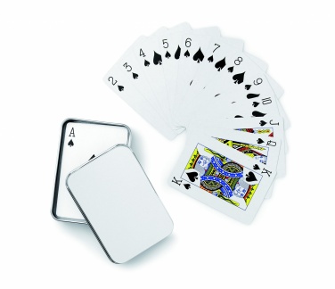 Logo trade promotional giveaways picture of: Playing cards in tin box